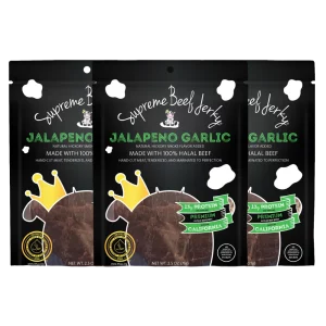 HFSAA Certified Halal Beef Jerky 3 Pack - Jalapeño Garlic